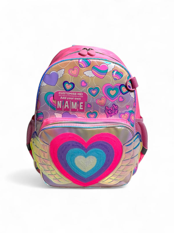 14 Inch Heart School Bag for Nursery till Grade KG Girls By Vest