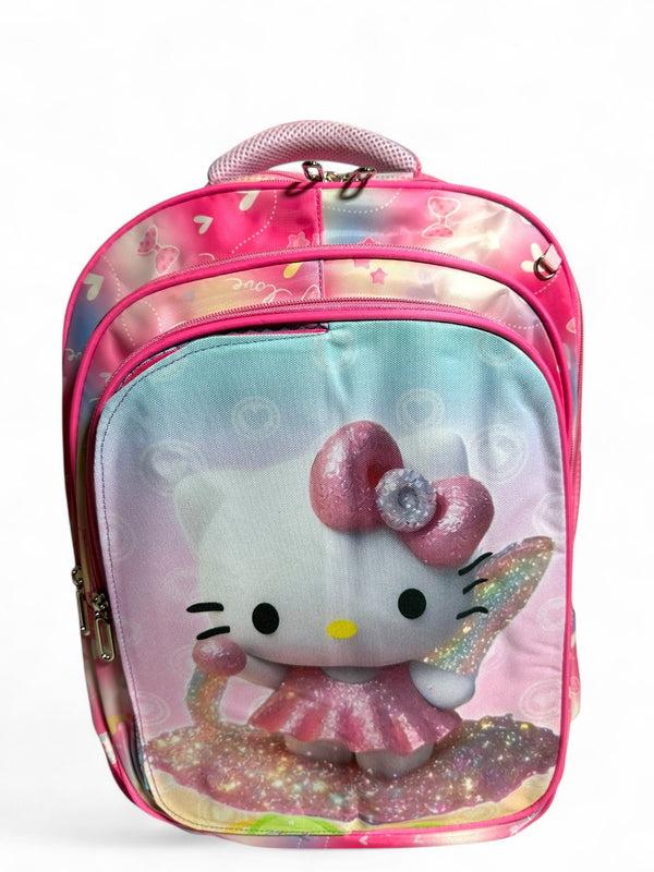19 Inch 3 IN 1 Character Flaps School Bag For Grade 2 Till Grade 5 Girls
