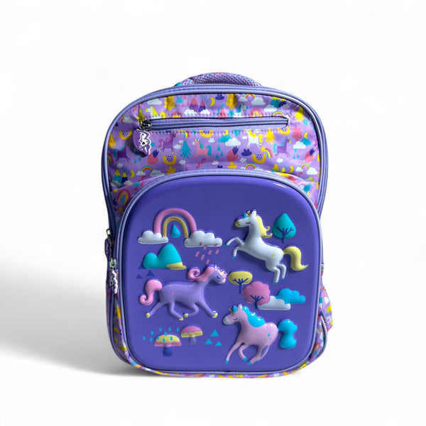 16 Inch Unicorn School Bag for Grade 1 Till Grade 2 Girls