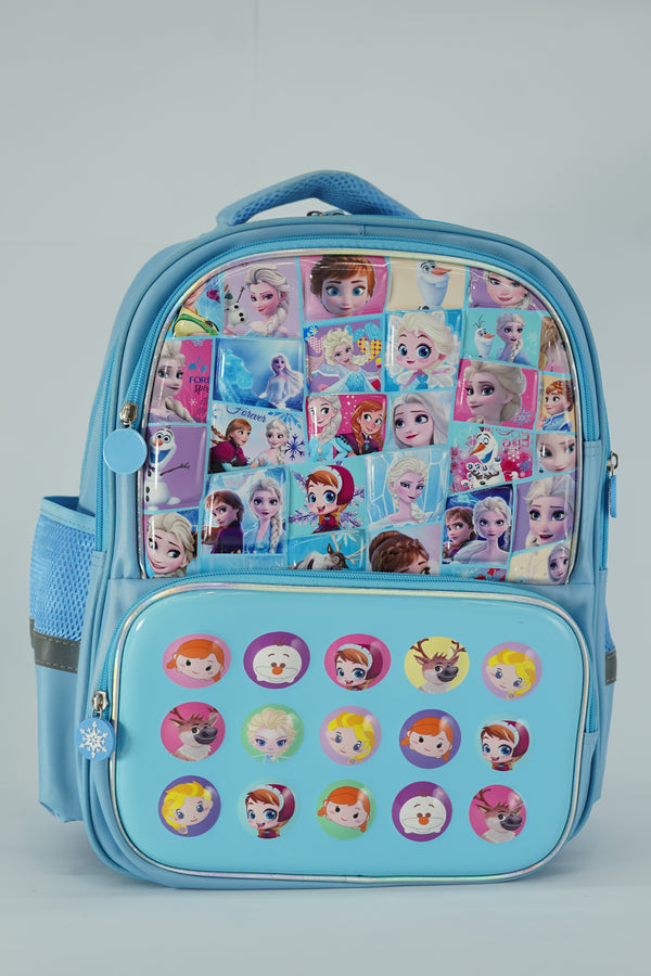 16 Inch Frozen School Bag For Grade 1 Till Grade 3 Girls