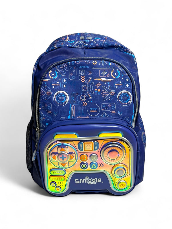 Original Smiggle 18 Inch Gaming Console School Bag For Grade 1 Till Grade 4 Boys