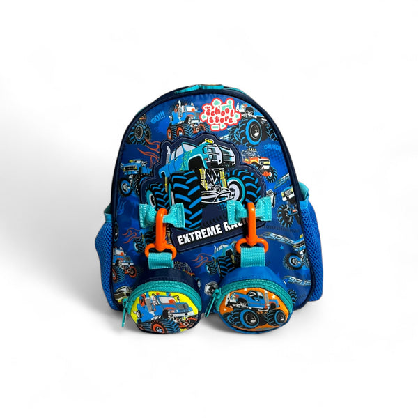 11 Inch Extreme Racing School Bag By Vest For Play Group Boys