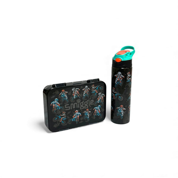 Motorcycle 2 In 1 Lunchbox + Water Bottle Set For Boys