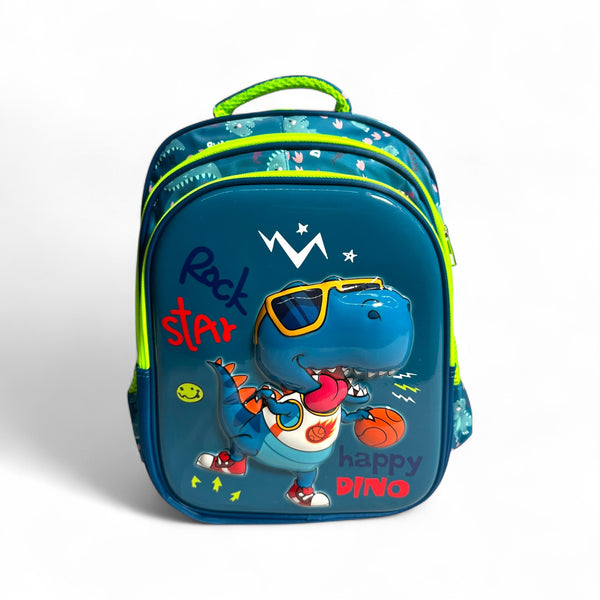 16 Inch 3D Dino School Bag for Grade 1 Till Grade 3 Boys