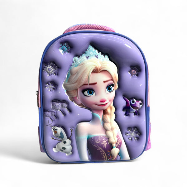 13 Inch 3D Elsa School Bag for Nursery till Grade KG Girls