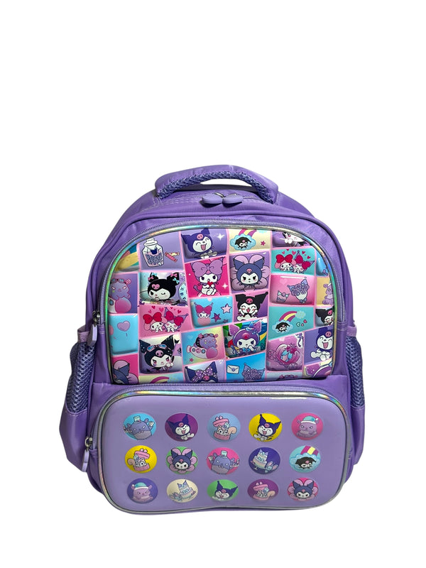 13 Inch Kuromi School Bag for Nursery Till KG Girls