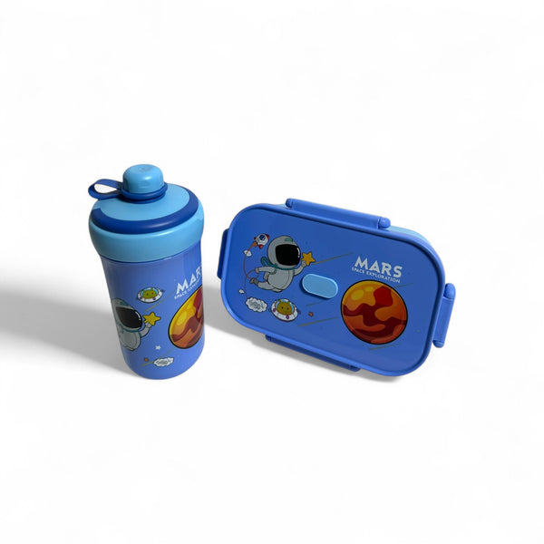 Space Astronaut 2 IN 1 Lunchbox Water Bottle Set