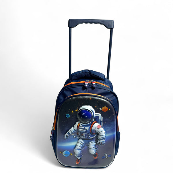13 Inch 3D Space astronaut School Trolley Bag For Play Group And Nursery