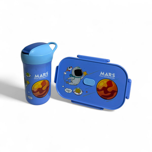 Space Astronaut 2 IN 1 Lunchbox Water Bottle Set